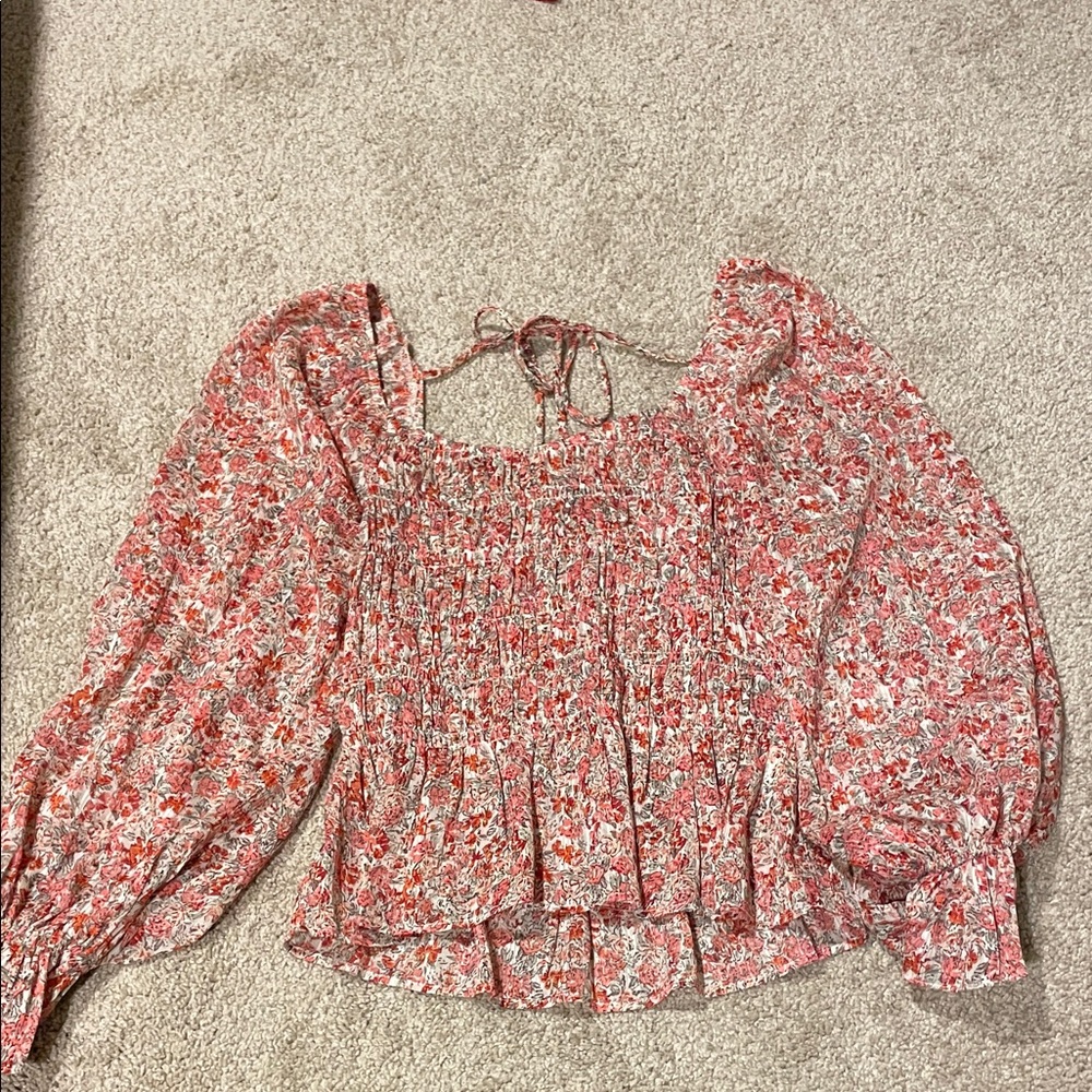 Floral Smocked Blouse